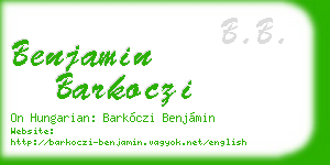 benjamin barkoczi business card