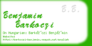 benjamin barkoczi business card